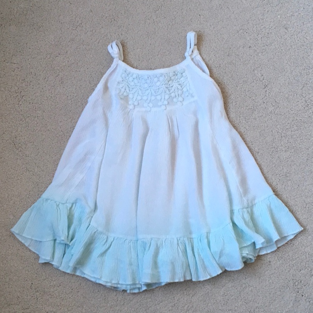Girls Tru Luv Ombré Crinkle Ruffled Sundress 4
